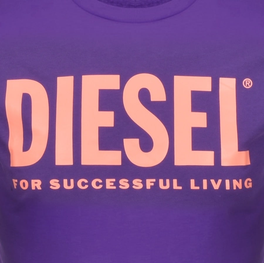 Alternative Image for ProductDiesel T Diego Short Sleeved Logo T Shirt Purple3